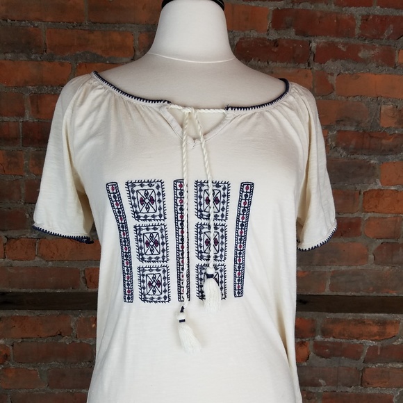 Lucky Brand Tops - Lucky Brand Women's Top Bohemian Festival Beige